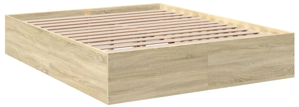 vidaXL Πλαίσιο Κρεβατιού Sonoma Δρυς 150x200 εκ. Επεξεργασμένο Ξύλο