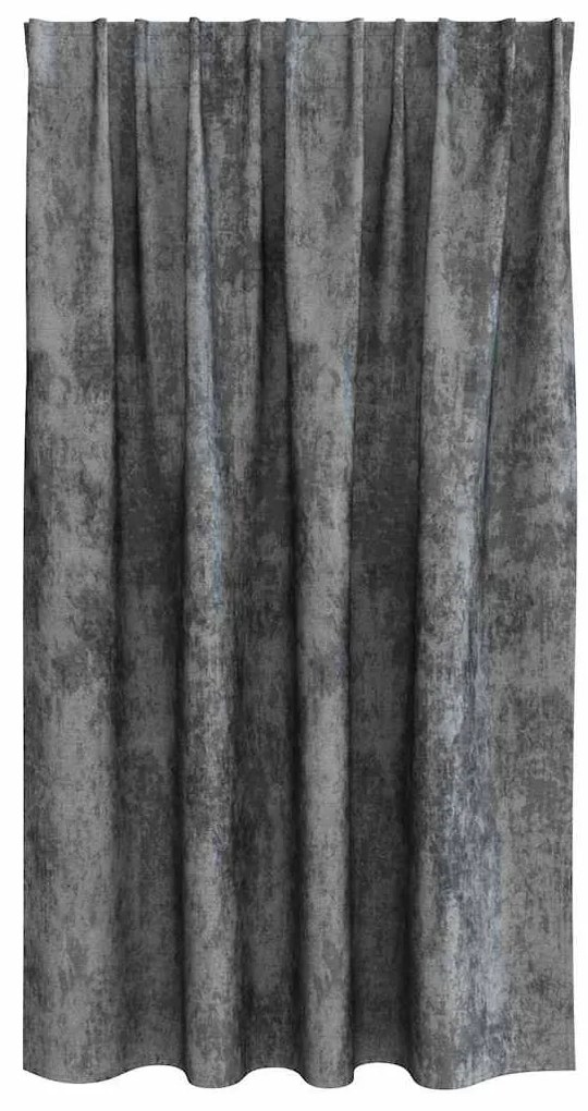 vidaXL Κουρτίνα με κουρτίνες 2 pcs Γκρι 140 x 140 cm Βελούδο