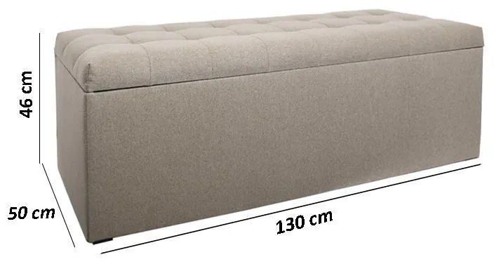 Ταμπουρέ με Αποθηκευτικό Χώρο 11 FL025 Fylliana Μπέζ 130x50x46 εκ. 130x50x46 εκ.