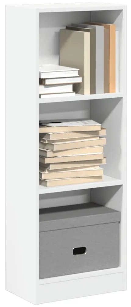 vidaXL Βιβλιοθήκη Λευκή 40x24x109 εκ. από Επεξεργασμένο Ξύλο