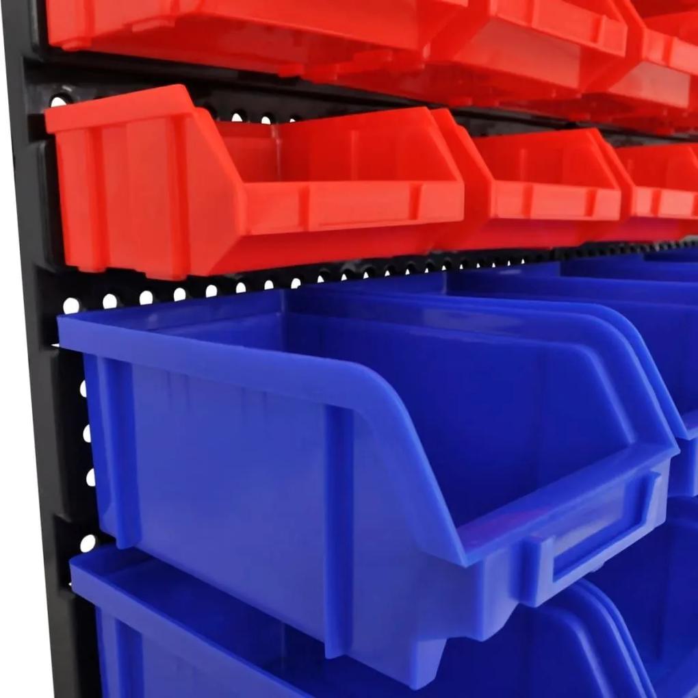 Πλαστικά σκαφάκια αποθήκευσης  Σετ 30 τμχ Μπλε &amp; κόκκινο - Κόκκινο