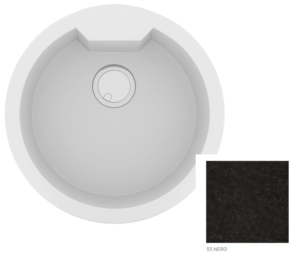 Sanitec Granite 810 Nero Νεροχύτης 51 1B