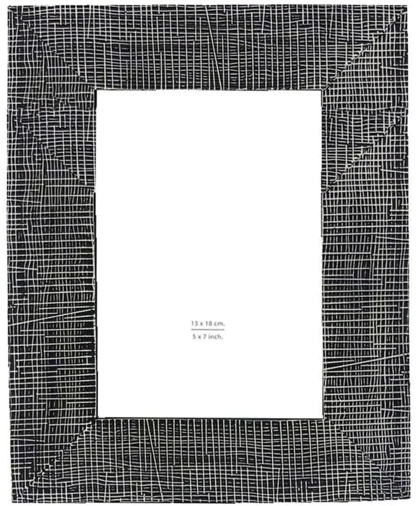 Κορνίζα Olaf 031124 13x18cm Black-White Γυαλί,Polyresin