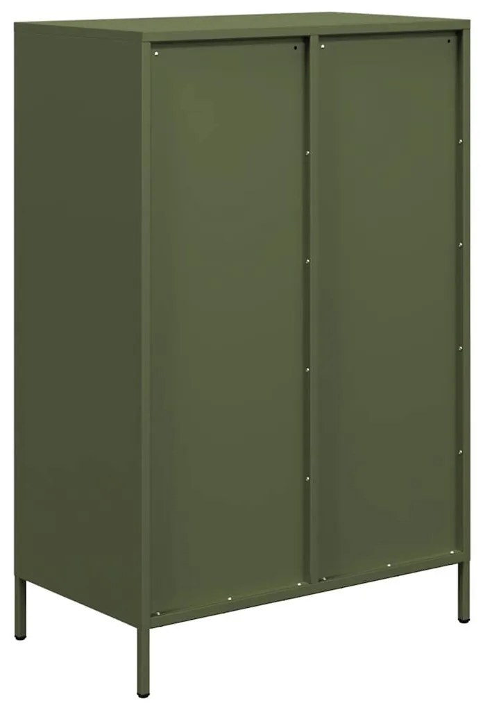 vidaXL Ντουλάπι Πράσινο Λαδί 68x39x101,5 εκ. από Ατσάλι