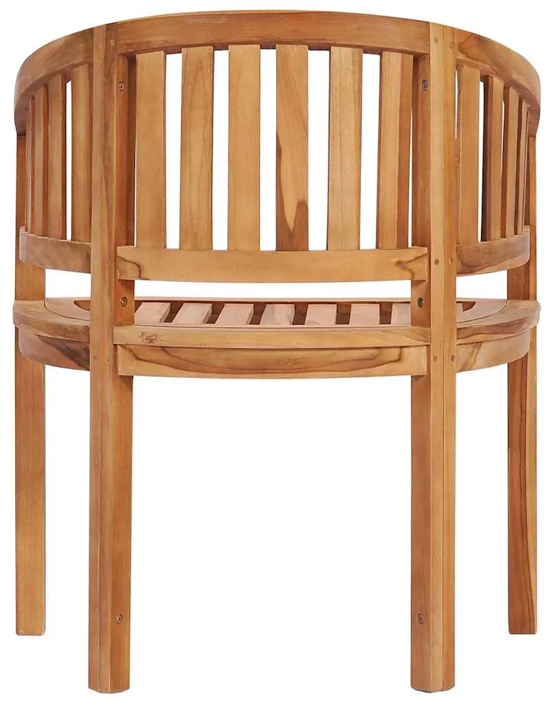vidaXL Πολυθρόνα με Καμπυλωτή Πλάτη από Μασίφ Ξύλο Teak