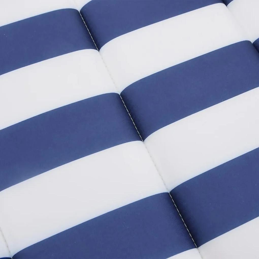 Μαξιλάρι Ξαπλώστρας Μπλε &amp; Λευκό Ριγέ από Ύφασμα Oxford - Μπλε