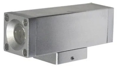 Σποτ Φωτιστικό Τοίχου Διπλό Αλουμινίου LED Lumen Μπλε 3-9221664-3-9221664-Ασημί 3-9221664