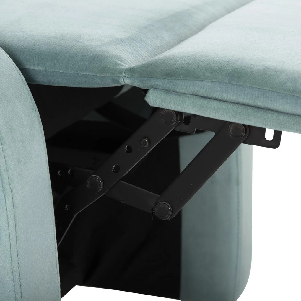 Πολυθρόνα HIBER RELAX C9782.07 Φυστικί Βελούδο 67,5x90x104Υ εκ. 67.5x90x104 εκ.