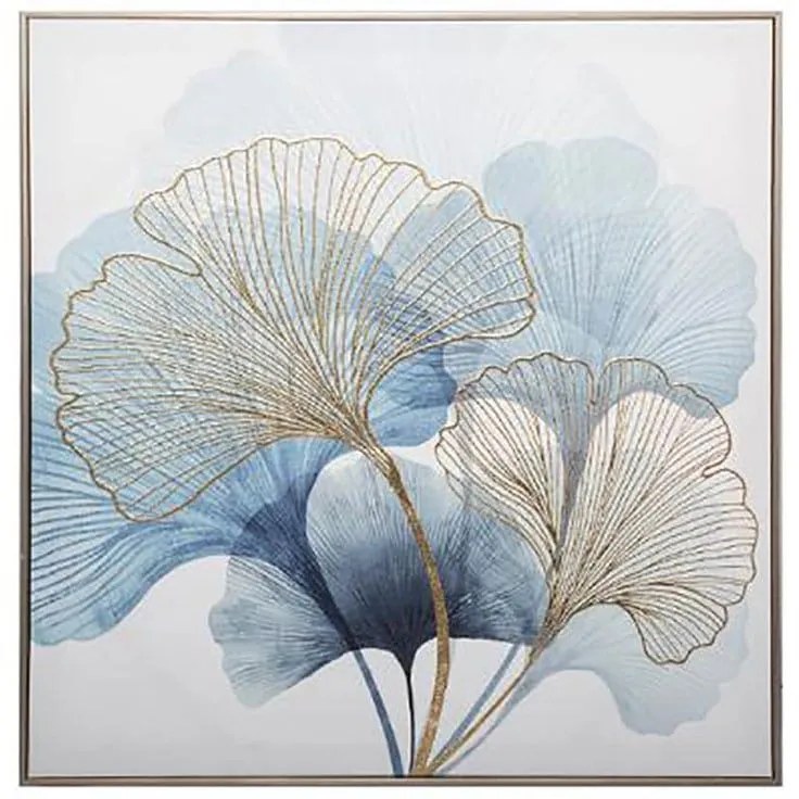 Κάδρο Blue Lotus 07.173916 58X58cm Blue Τετράγωνοι Καμβάς