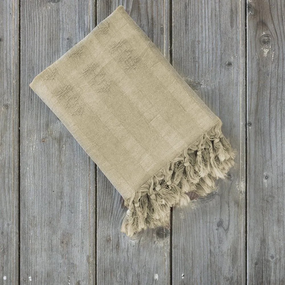 Πετσέτα Θαλάσσης - Παρεό Argos Sand Beige Nima Θαλάσσης 95x150cm 100% Βαμβάκι