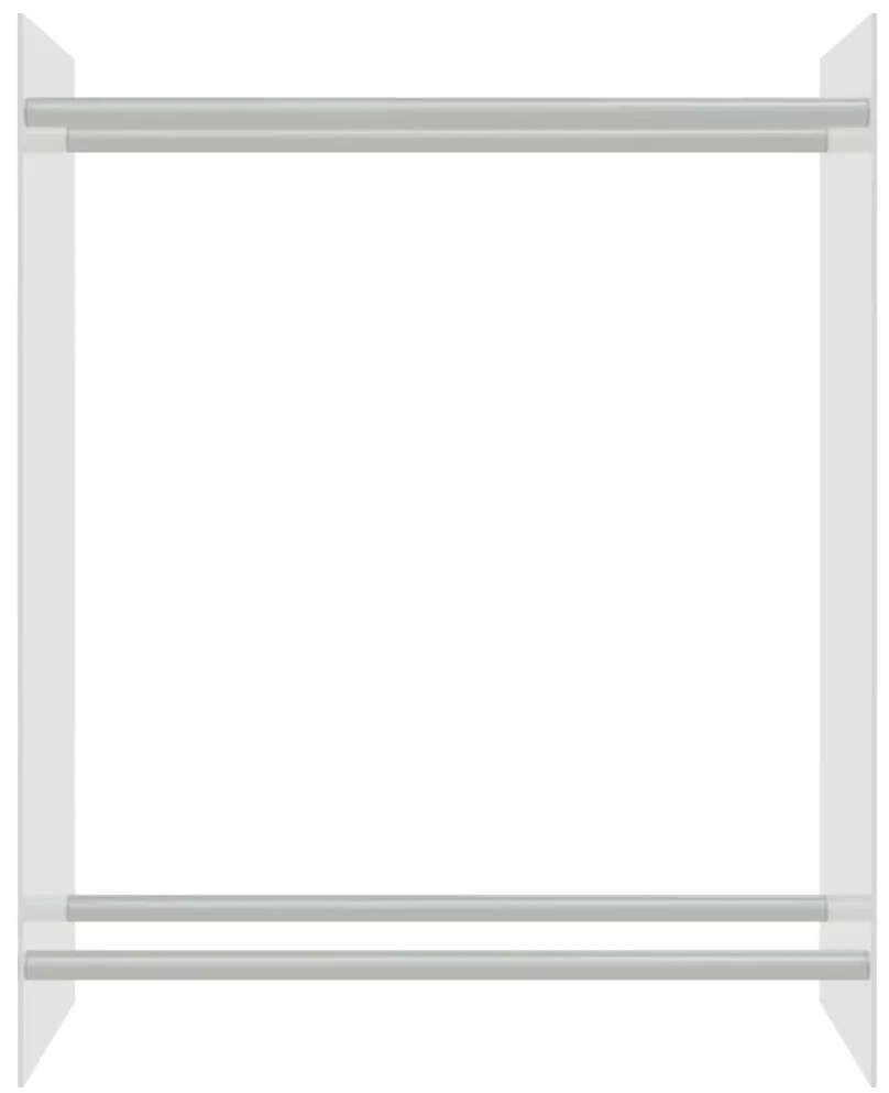 vidaXL Ράφι Καυσόξυλων Διαφανές 80 x 35 x 100 εκ. από Ψημένο Γυαλί