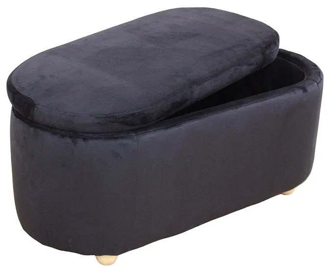 FOSTER ΣΚΑΜΠΟ VELVET BLACK ΜΕ ΑΠΟΘ. ΧΩΡΟ 99Χ45X45εκ. 99Χ45X45εκ.