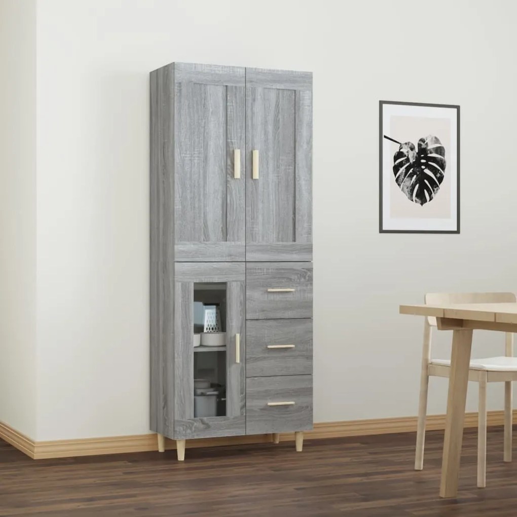 vidaXL Ντουλάπι Γκρι Sonoma από Επεξεργασμένο Ξύλο