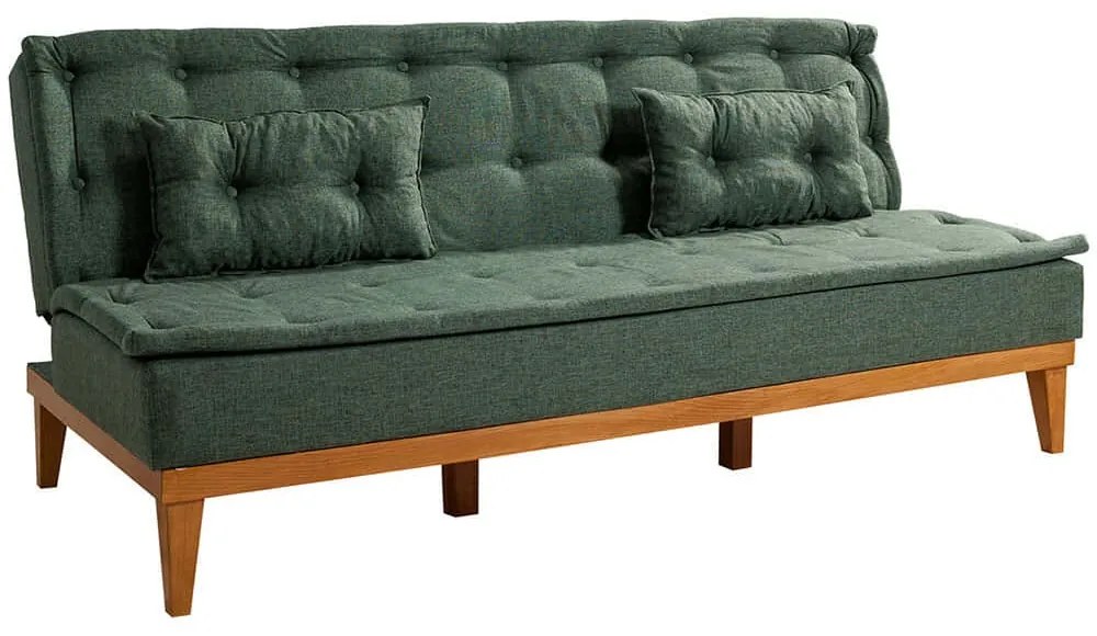 Καναπές - Κρεβάτι Τριθέσιος Fuoco 867UNQ1338 184x80x78cm Green