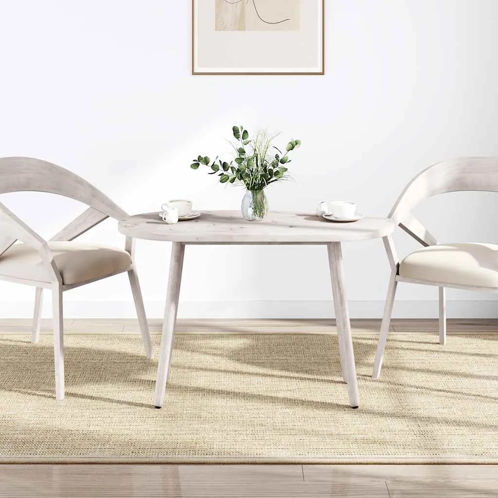 vidaXL Επιφάνεια Τραπεζιού Οβάλ Λευκή 110x55x2,5 εκ. Μασίφ Ξύλο Πεύκου