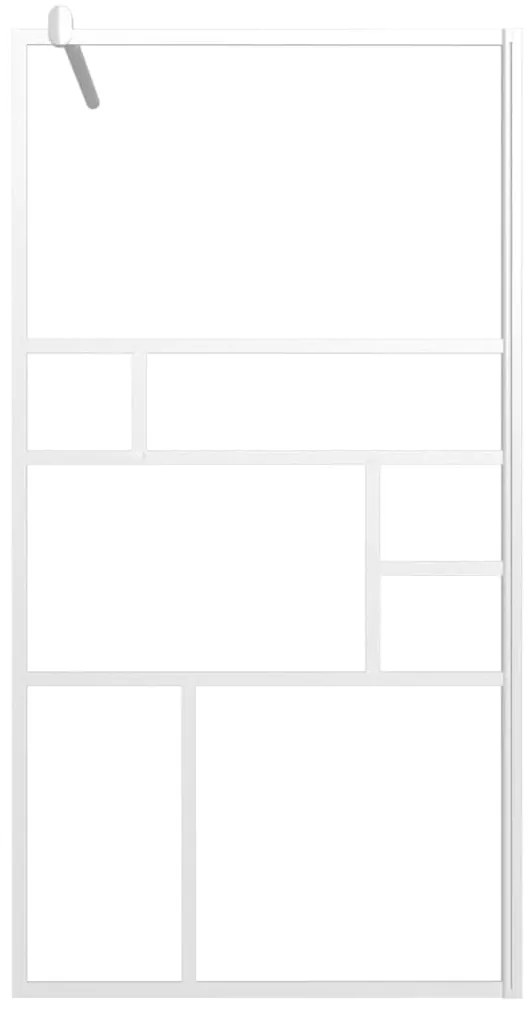 vidaXL Διαχωριστικό Ντουζιέρας Λευκό 115 x 195 εκ. από Γυαλί ESG