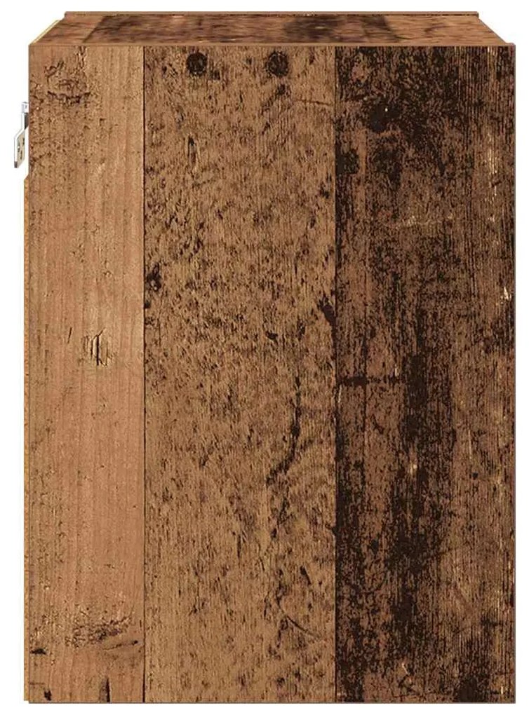 vidaXL Κρεμαστό ντουλάπι με αποθήκευση Παλιό ξύλο 30 x 29,5 x 40 εκ.