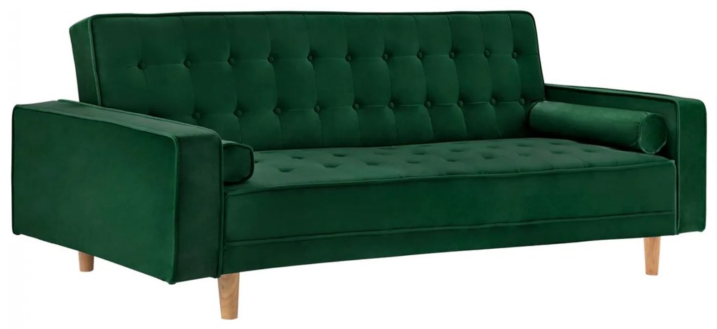 Καναπές - Κρεβάτι Salvador Βελούδο Κυπαρισσί 223x90x80Y εκ. 223x90x80 εκ.