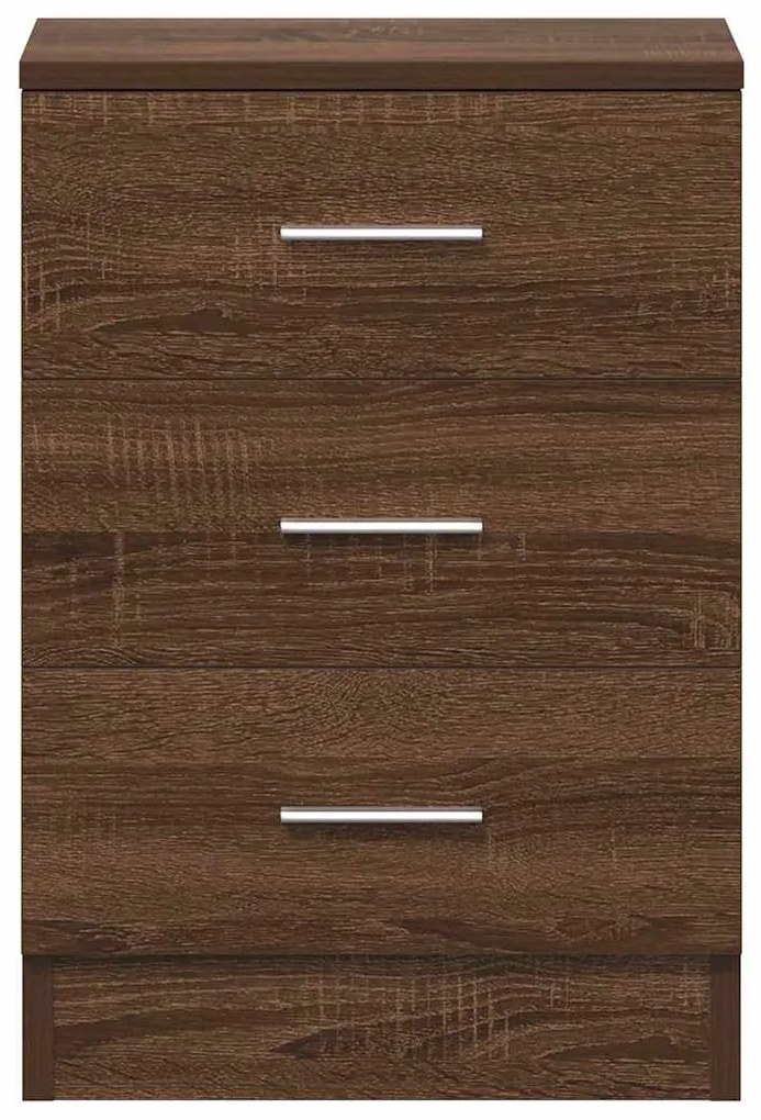 vidaXL Κομοδίνα 2 τεμ. Καφέ Δρυς από 38x35x56 Επεξεργασμένο Ξύλο