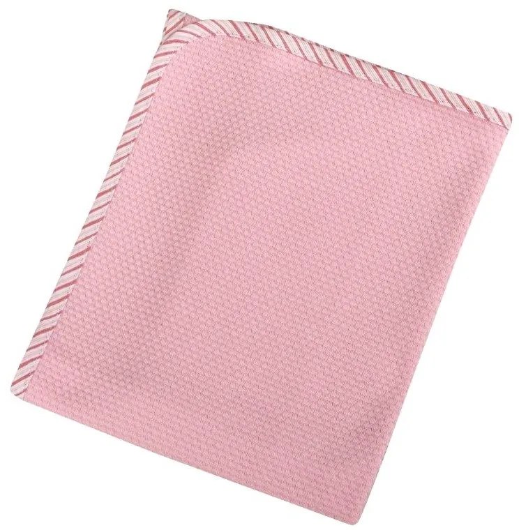 Πάνα Πικέ Βαμβακερή Bebe 80x80εκ. Rige Pink