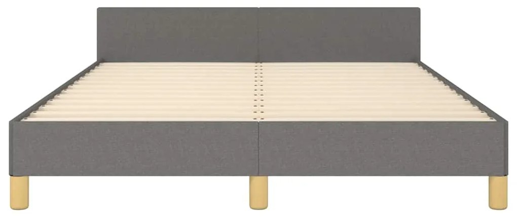vidaXL Σκελετός Κρεβατιού Χωρίς Στρώμα Γκρι 140x200 εκ.Υφασμάτινο