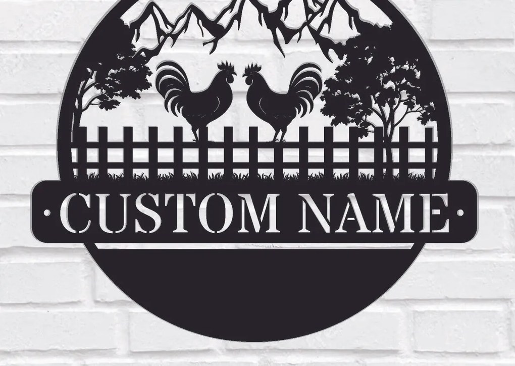 Σετ των 2 Intra απο ξύλο plywood 3mm-4mm πάχος – Εξατομικευμένη  επιγραφή κοτέτσι Δίασταση  20x20 cm INTRAFABR-111531308