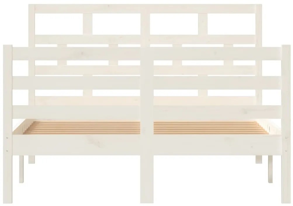vidaXL Πλαίσιο Κρεβατιού Λευκό 120 x 200 εκ. από Μασίφ Ξύλο Πεύκου