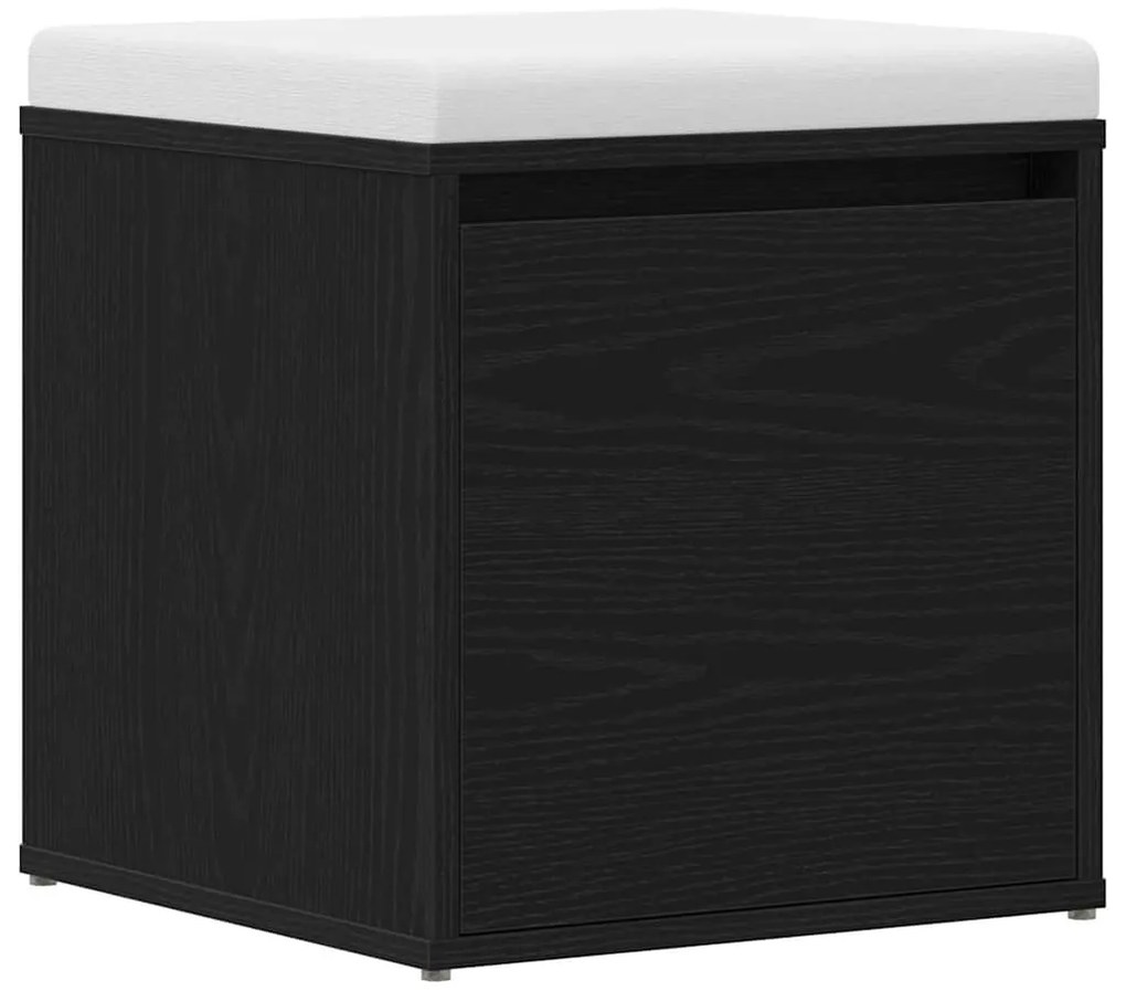 vidaXL Κουτί με συρτάρια με συρτάρι Μαύρη Οξυά 40,5 x 40 x 40 εκ