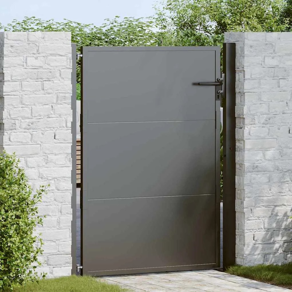 vidaXL Πύλη Κήπου, Πύλη Κήπου 105x200 εκ. από Corten Ατσάλι Μαύρο