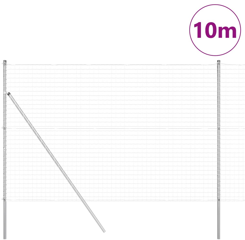 vidaXL Euro Fence με 7 Πόλους 1.5x10 μ Γαλβανισμένο Ατσάλι
