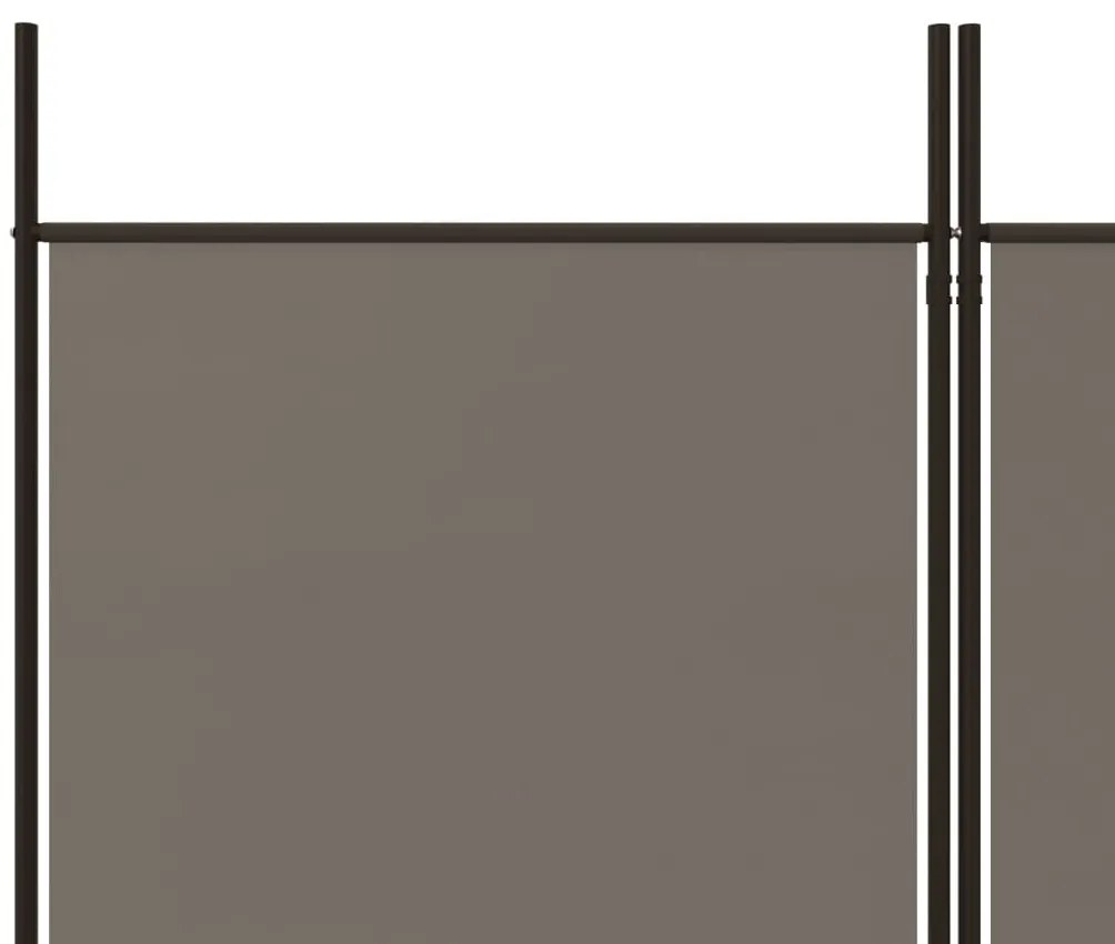 vidaXL Διαχωριστικό Δωματίου με 5 Πάνελ Ανθρακί 250x200 εκ. από Ύφασμα