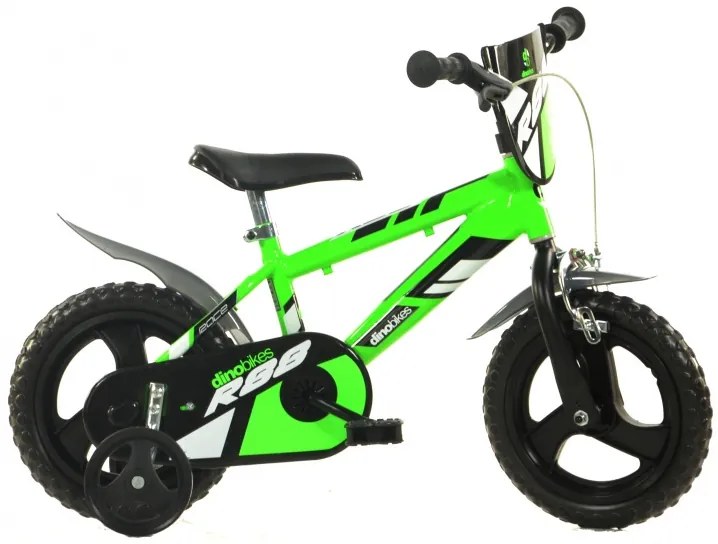 R88 12 Inch 21 cm Boys Fixed Gear GreenDino