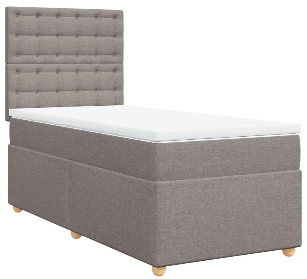 ΚΡΕΒΑΤΙ BOXSPRING ΜΕ ΣΤΡΩΜΑ TAUPE 100 X 200 ΕΚ. ΥΦΑΣΜΑΤΙΝΟ 3293509