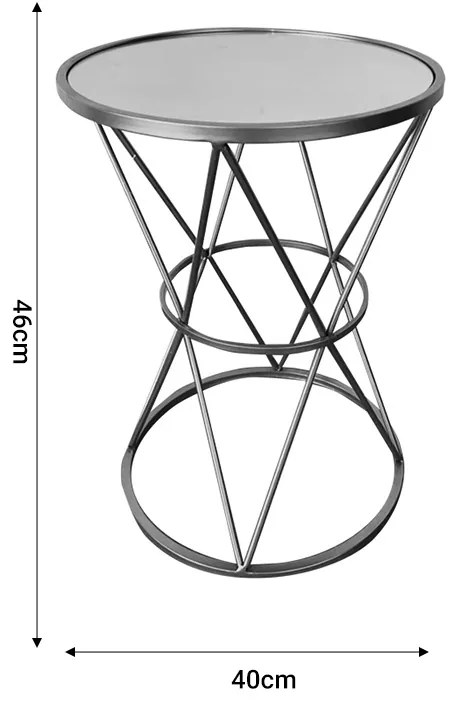 Βοηθητικό τραπέζι σαλονιού Vogarton Inart χρυσό 40x40x56εκ