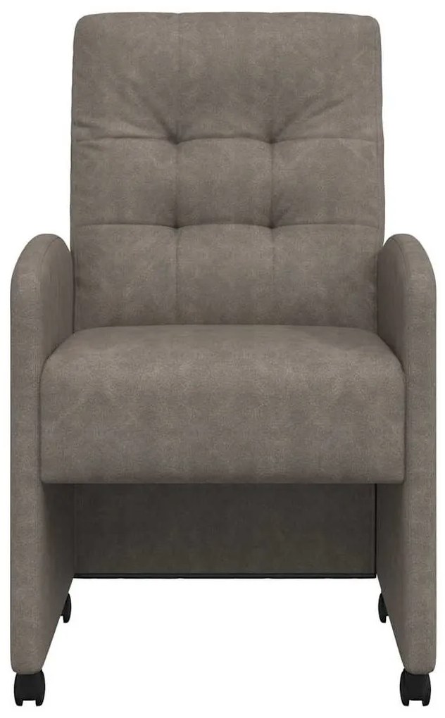 vidaXL Καρέκλες Φαγητού με Ρόδες με τροχούς 2 pcs Γκρι 58 x 67 x 97 εκ