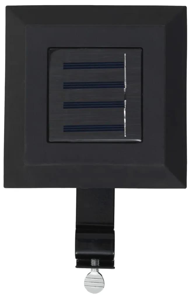 vidaXL Φωτιστικά Εξωτ. Χώρου Ηλιακά 6 τεμ. LED Τετράγωνα Μαύρα 12 εκ.