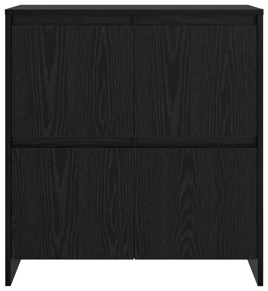 vidaXL Πλαϊνό γραφείο Μαύρη Οξυά 70 x 41 x 75 εκ. Επεξεργασμένο ξύλο