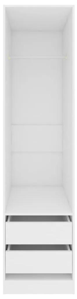 vidaXL Ντουλάπα με Συρτάρια Λευκή 50 x 50 x 200 εκ. από Μοριοσανίδα