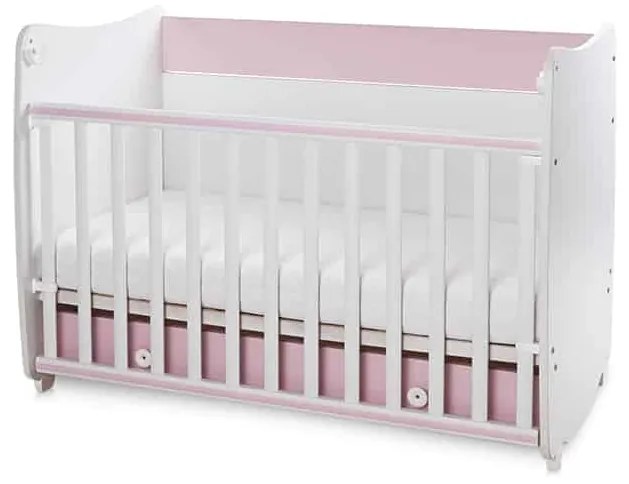 Βρεφικό κρεβάτι DREAM  70x140εκ. White + Pink  10150440038A  Lorelli (Δώρο Πάντα Προστασίας)