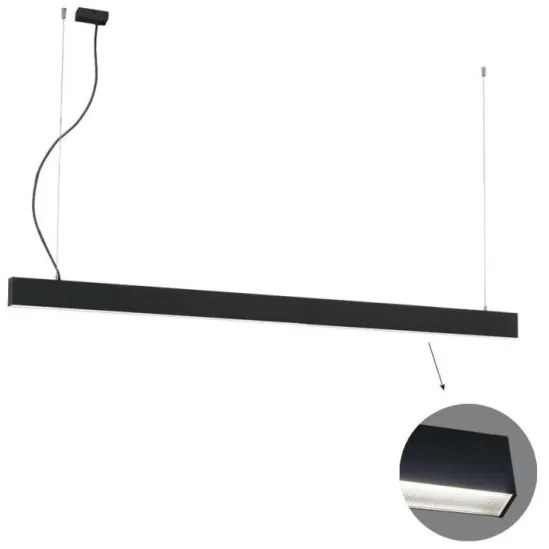 Γραμμικό Κρεμαστό L2260 3000K Μαύρο Microprismatic Dim. Ciba 3916-00226-3-B-M-D3 Viokef-3916-00226-3-B-M-D3-Μαύρο 3916-00226-3-B-M-D3