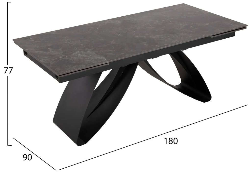 ΣΕΤ ΤΡΑΠΕΖΑΡΙΑΣ 7ΤΜΧ TEGATT ΠΤΥΣΣΟΜΕΝΟ ΤΡΑΠΕΖΙ ΜΕ 6 ΠΟΛΥΘΡΟΝΑΚΙΑ ΓΚΡΙ