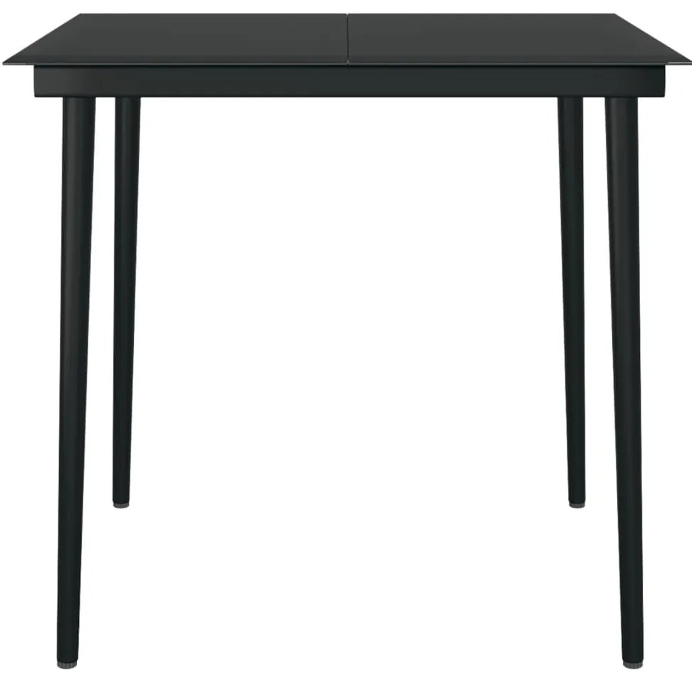 vidaXL Σετ Τραπεζαρίας Κήπου 3 Τεμαχίων Γκρι / Μαύρο