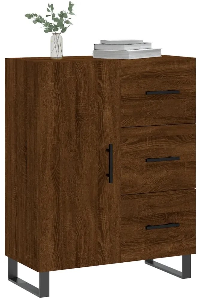 vidaXL Ντουλάπι Καφέ Δρυς 69,5 x 34 x 90 εκ. Επεξεργασμένο Ξύλο