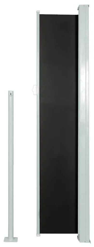 vidaXL Σκίαστρο Πλαϊνό Συρόμενο Βεράντας Μαύρο 100 x 500 εκ.