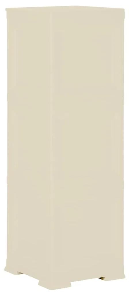 vidaXL Πλαστικό Ντουλάπι Angora Λευκό 40 x 43 x 125εκ. με Σχέδιο Ξύλου