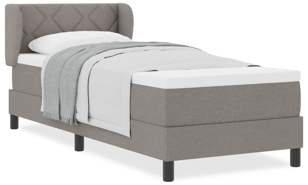 vidaXL Κρεβάτι Box Spring με στρώμα Ταούπ 80x200 εκ Fabric