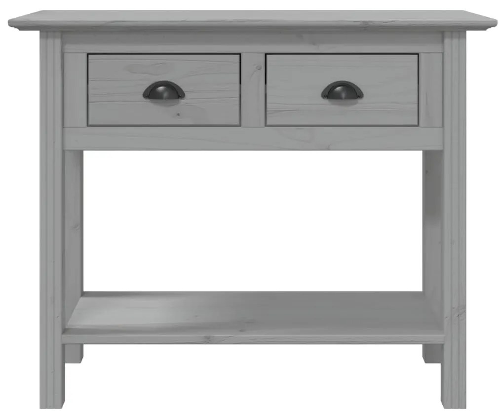 vidaXL Τραπέζι Κονσόλα BODO Γκρι 91x35x74 εκ. Μασίφ Ξύλο Πεύκου