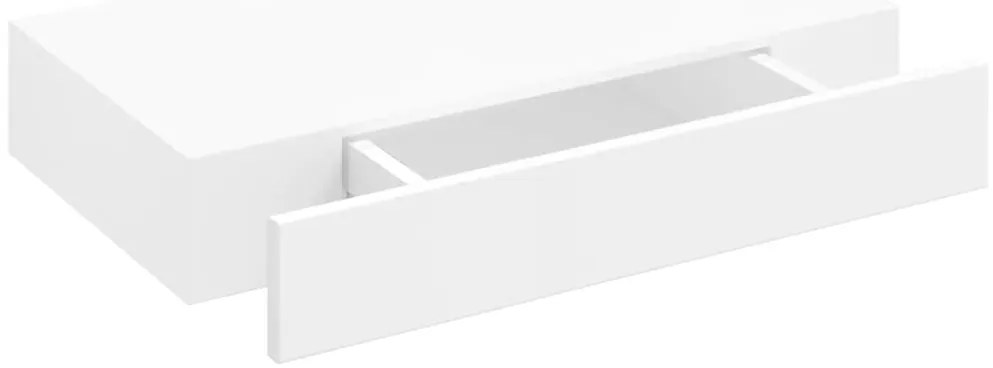 Ράφι Τοίχου με 1 Συρτάρι για Αποθήκευση Βιβλίων/DVD Λευκό από MDF