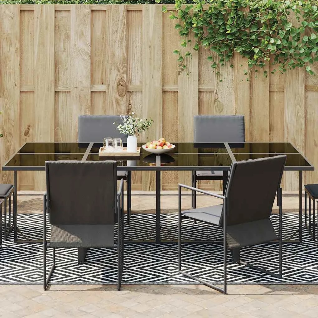 vidaXL Χαλί εξωτερικού χώρου ARAKIL Λευκό και μαύρο 190x290 cm PP