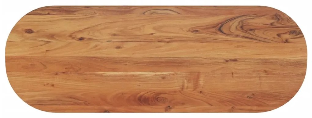 vidaXL Επιφάνεια Τραπεζιού Οβάλ 110x40x2,5 εκ. Μασίφ Ξύλο Ακακίας